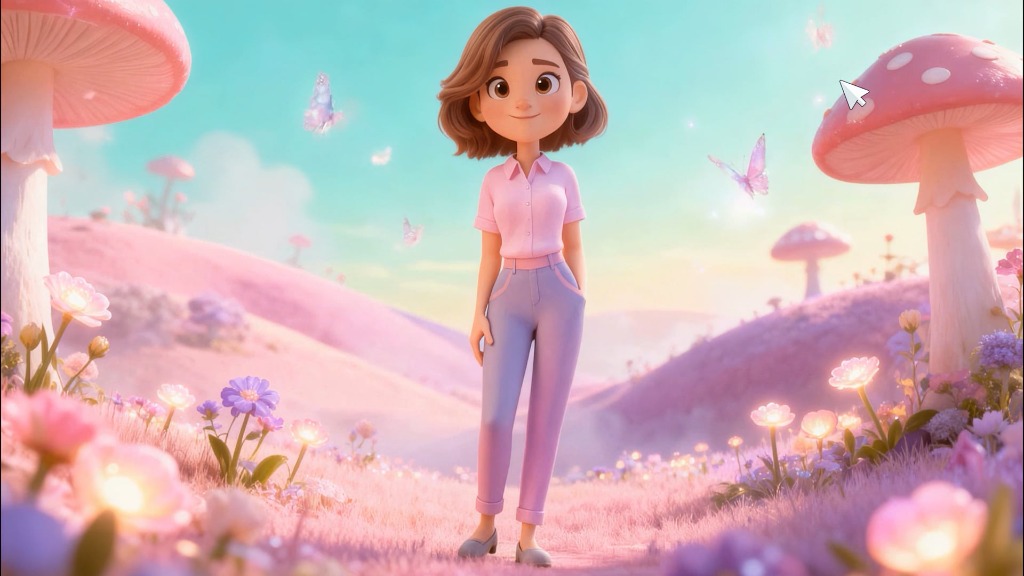 Woman with mushrooms